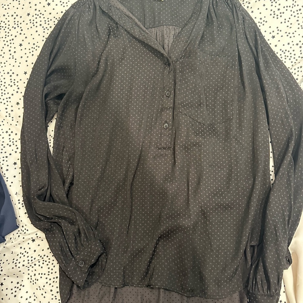 H&M black and grey Patterned Blouse